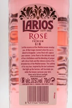 Larios - Rose Premium Gin 10 Larios - Rose Premium Gin -Der-Schnapsstodl DSC00653