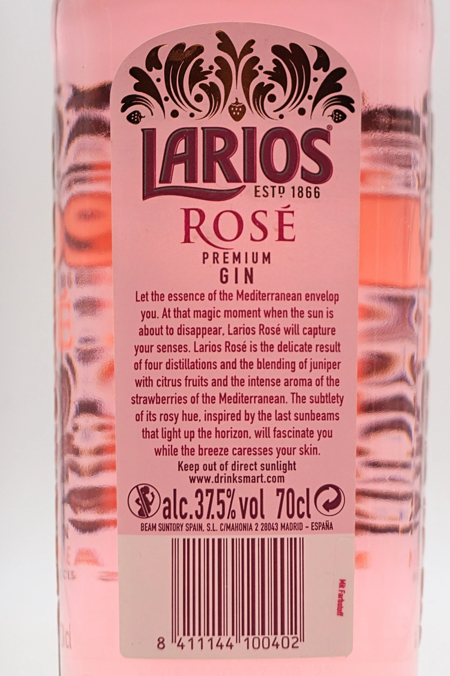 Larios - Rose Premium Gin 6 Larios - Rose Premium Gin - Image 4