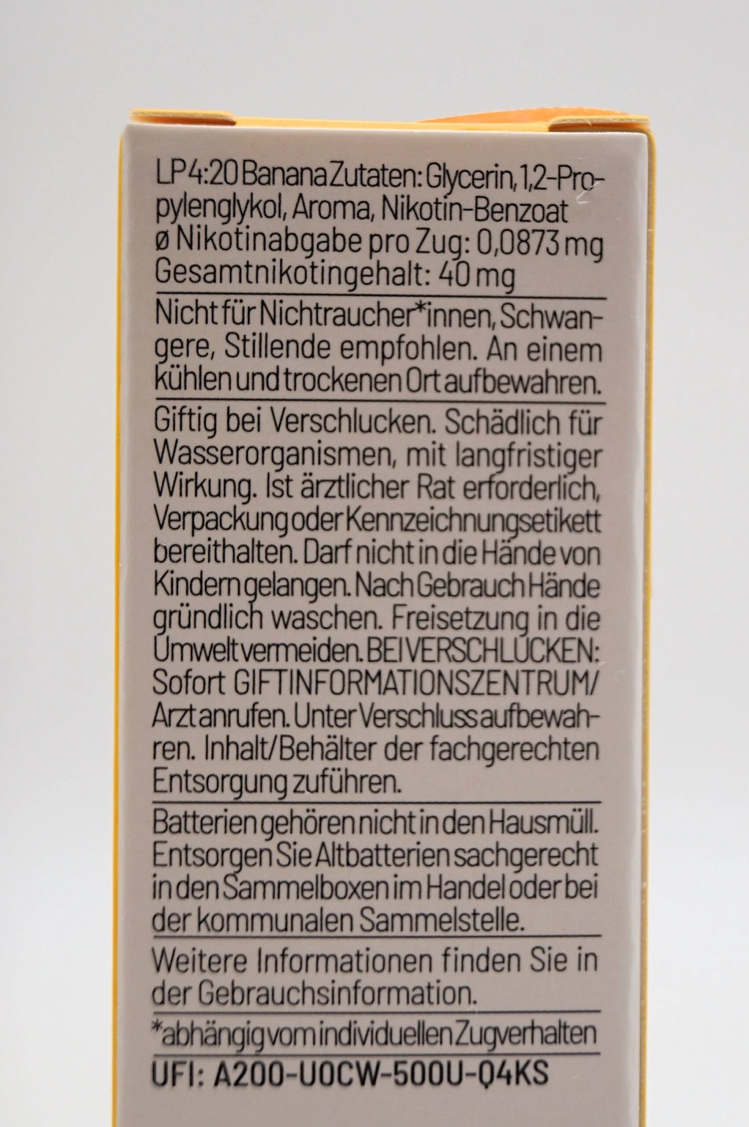 LP 4:20 - E-Zigarette Banana 7 LP 4:20 - E-Zigarette Banana - Image 5