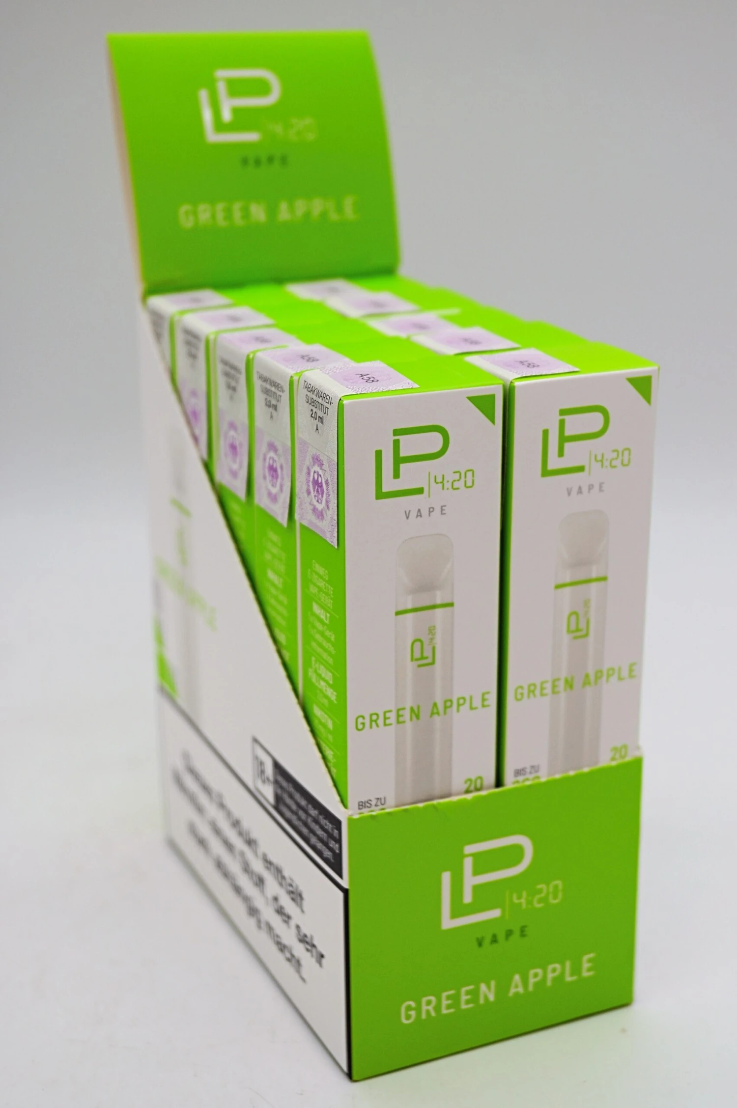 LP 4:20 - E-Zigarette Green Apple 10 Stück Sparset 3 LP 4:20 - E-Zigarette Green Apple 10 Stück Sparset