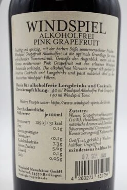 Windspiel - Alkoholfrei Pink Grapefruit 10 Windspiel - Alkoholfrei Pink Grapefruit -Der-Schnapsstodl DSC09953