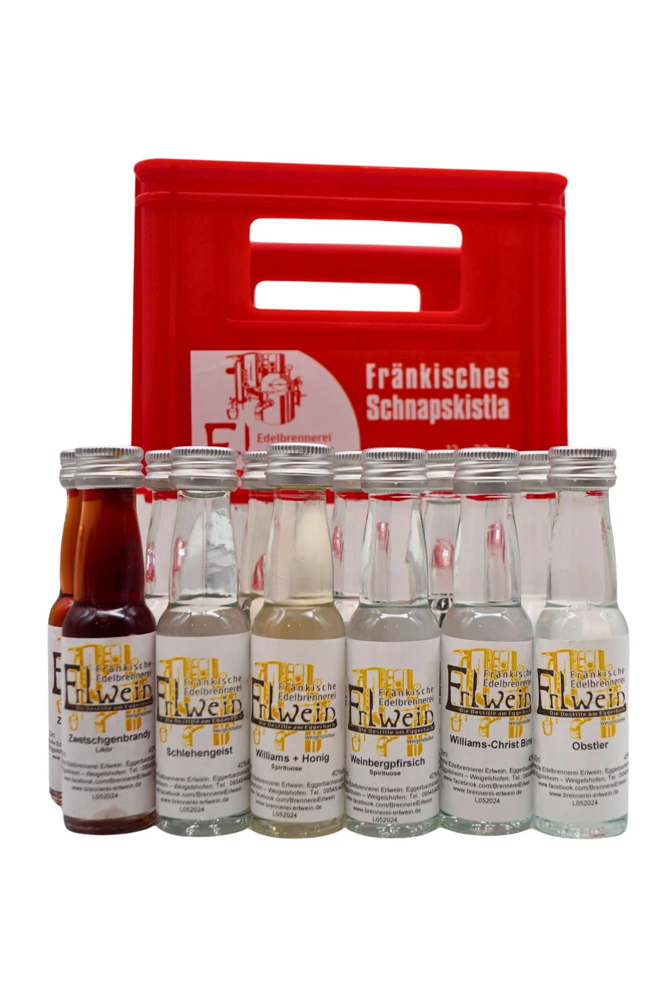 Fränkische Edelbrennerei Erlwein - Schnapskistchen 12x20ml 5 Fränkische Edelbrennerei Erlwein - Schnapskistchen 12x20ml - Image 3