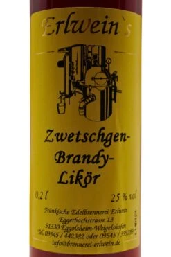 Fränkische Edelbrennerei Erlwein - Zwetschgen-Brandy-Likör 8 Fränkische Edelbrennerei Erlwein - Zwetschgen-Brandy-Likör -Der-Schnapsstodl Erlwein200mlZwetschgenbrandy2