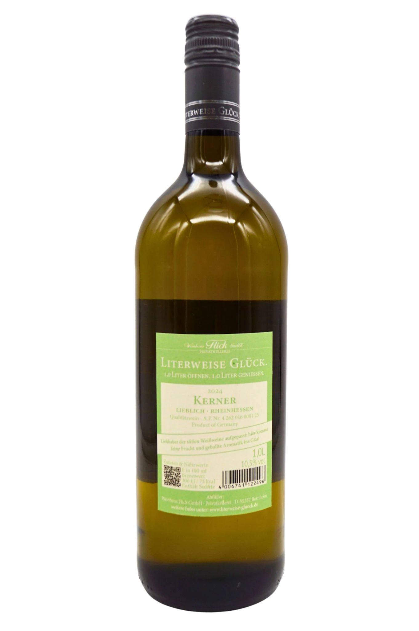 Weinhaus Flick - KERNER Lieblich Literweise Glück 5 Weinhaus Flick - KERNER Lieblich Literweise Glück - Image 3