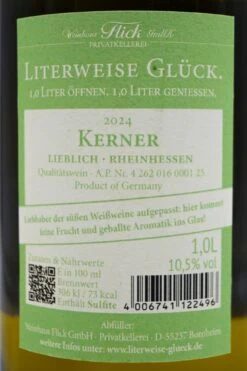 Weinhaus Flick - KERNER Lieblich Literweise Glück 14 Weinhaus Flick - KERNER Lieblich Literweise Glück -Der-Schnapsstodl FlickKerner3