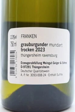 Geiger & Söhne - Grauburgunder Mundart Trocken 2023 -Der-Schnapsstodl GSGrauburgu3