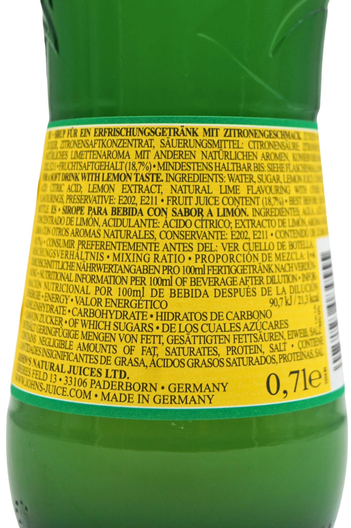 Johns - Sweet & Sour Sirup 6 Johns - Sweet & Sour Sirup - Image 4