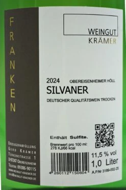 Weingut Krämer - SILVANER 2024 8 Weingut Krämer - SILVANER 2024 -Der-Schnapsstodl KramerSilvaner2