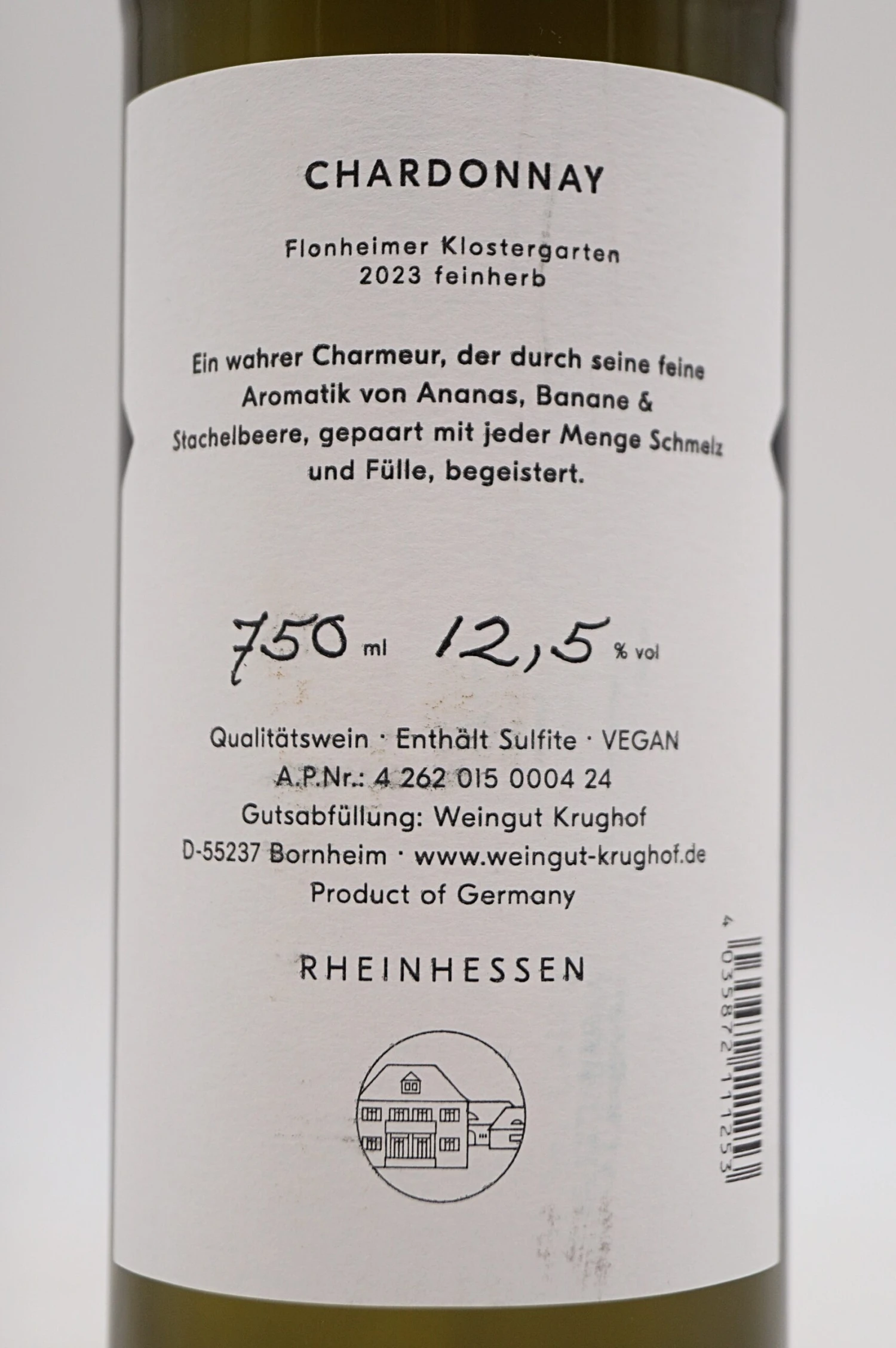Weingut Krughof - Chardonnay Feinherb 2023 6 Weingut Krughof - Chardonnay Feinherb 2023 - Image 4