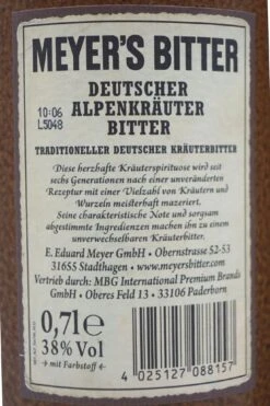 Meyers Bitter - Deutsche Alpenkräuter Likör 10 Meyers Bitter - Deutsche Alpenkräuter Likör -Der-Schnapsstodl MeyersBitterAlpenkruterLikr3
