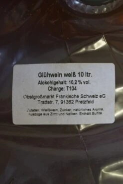 Kelterei Pretzfeld - Glühwein Weiß Bag In Box 10 Liter -Der-Schnapsstodl Pretzfelder10LBIBGlhweinWeiss