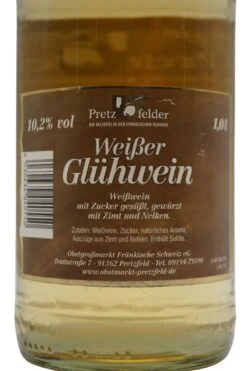Kelterei Pretzfeld - Weißer Glühwein -Der-Schnapsstodl PretzfelderGlhweinWeiss3