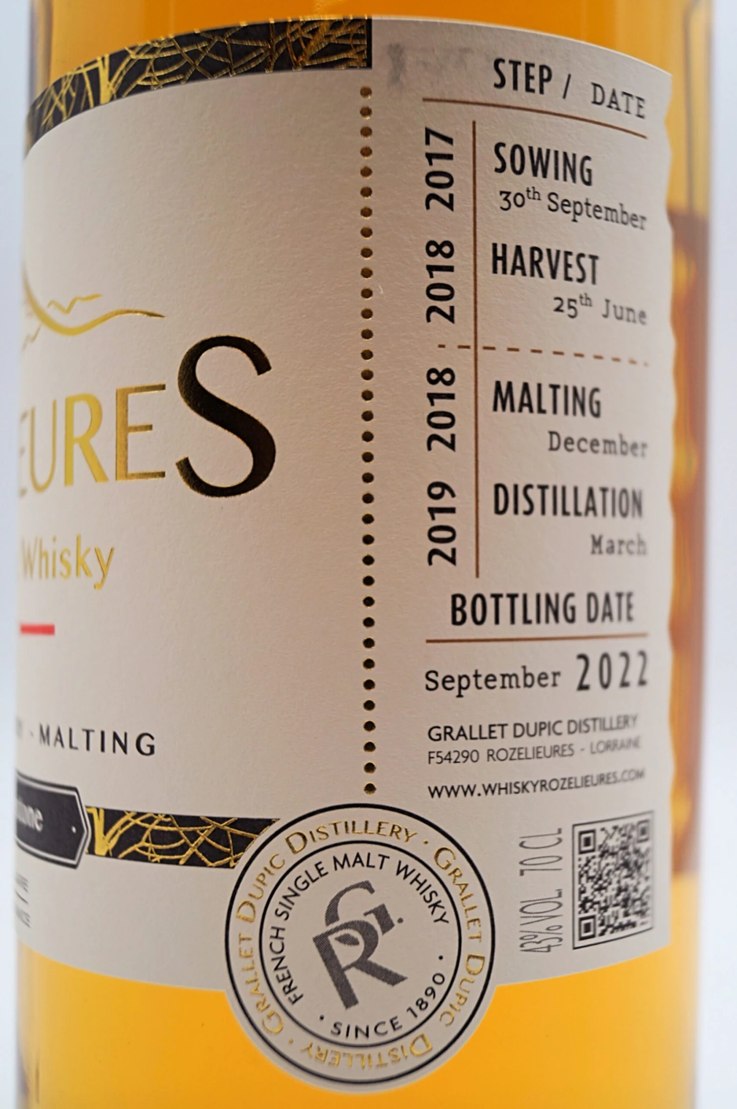 G. Rozelieures - Le Parcellaire Clay Limestone Single Malt Whisky 8 G. Rozelieures - Le Parcellaire Clay Limestone Single Malt Whisky - Image 6