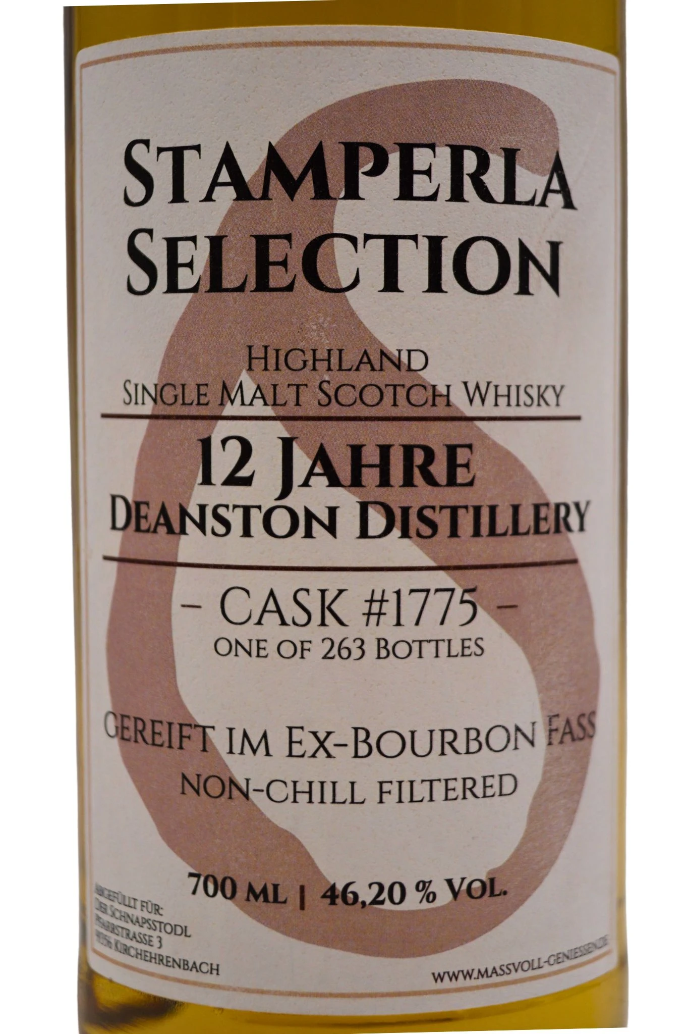 Stamperla - 12 Jahre Deanston Ex-Bourbon Fass Cask #1775 Highland Single Malt Whisky 4 Stamperla - 12 Jahre Deanston Ex-Bourbon Fass Cask #1775 Highland Single Malt Whisky - Image 3