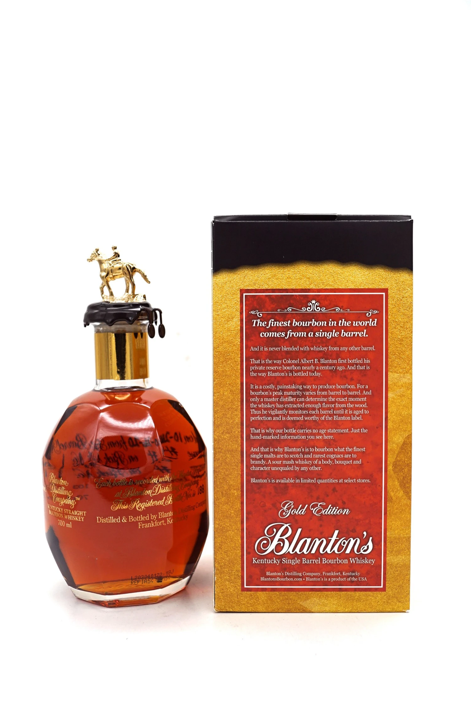 Blantons - Gold Edition The Original Single Barrel Bourbon Whiskey 4 Blantons - Gold Edition The Original Single Barrel Bourbon Whiskey - Image 2