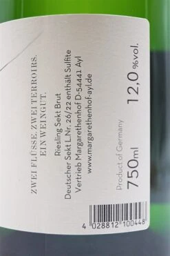 Margarethenhof - Riesling Sekt Brut 10 Margarethenhof - Riesling Sekt Brut -Der-Schnapsstodl dsc00494dnux57zgnq119