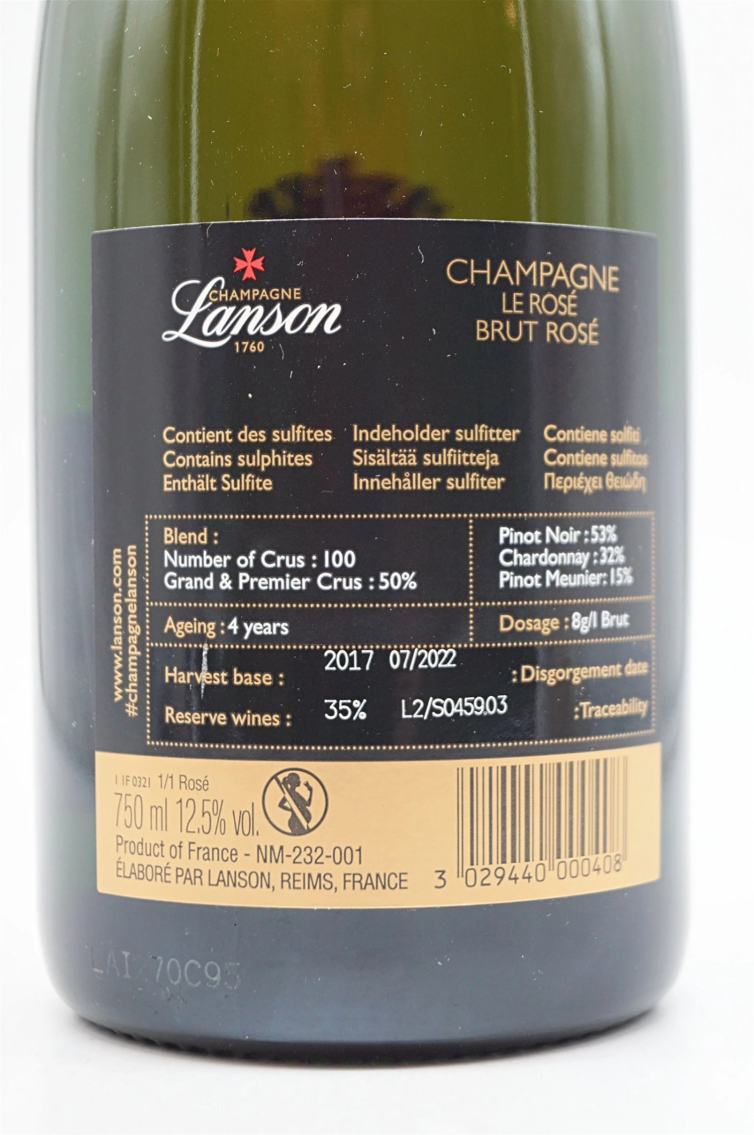 Lanson - Champagner Rose Label Brut 6 X Fl. Sparset 7 Lanson - Champagner Rose Label Brut 6 X Fl. Sparset - Image 5