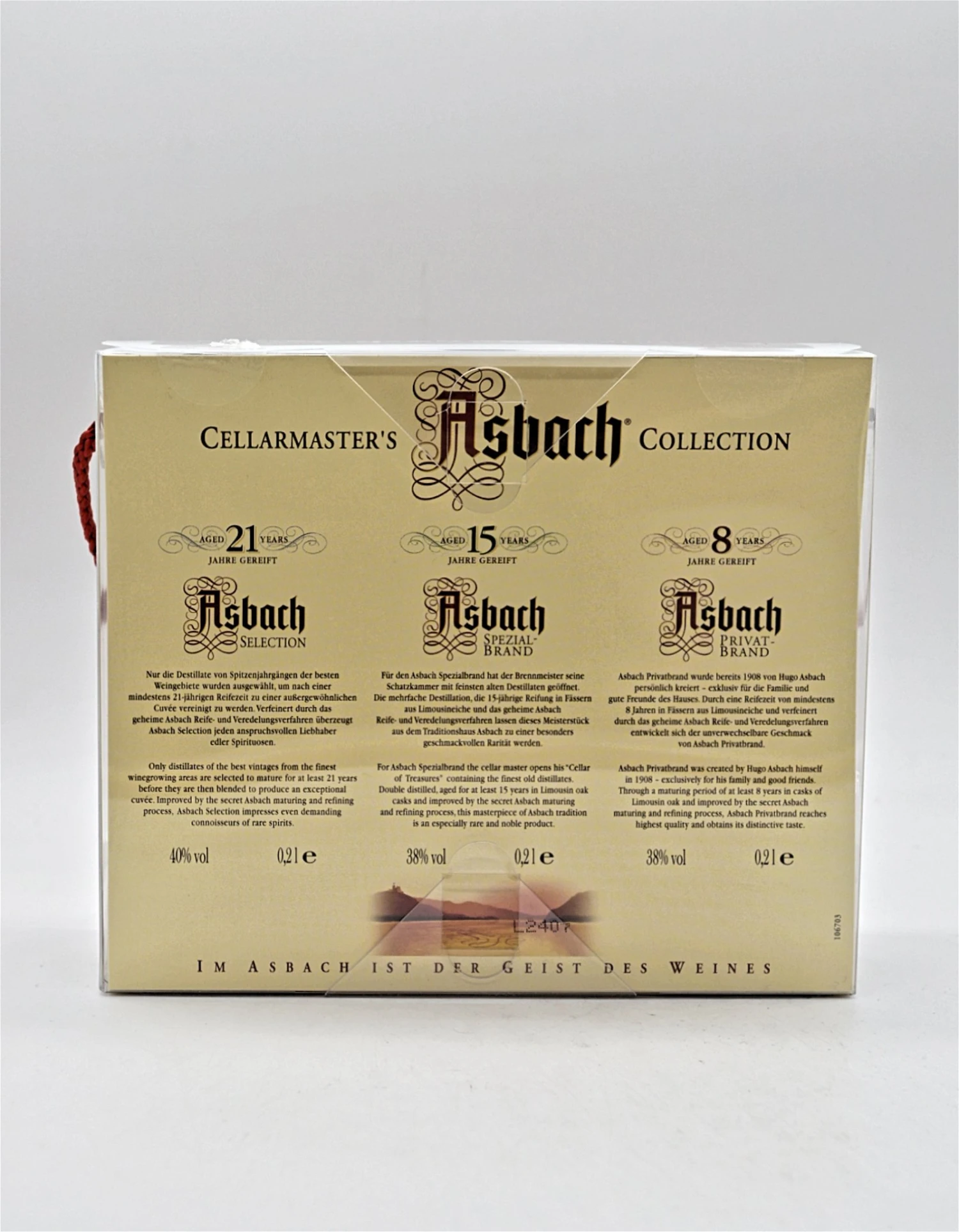 Asbach - Cellarmasters Collection (3x0,2l) 4 Asbach - Cellarmasters Collection (3x0,2l) - Image 2