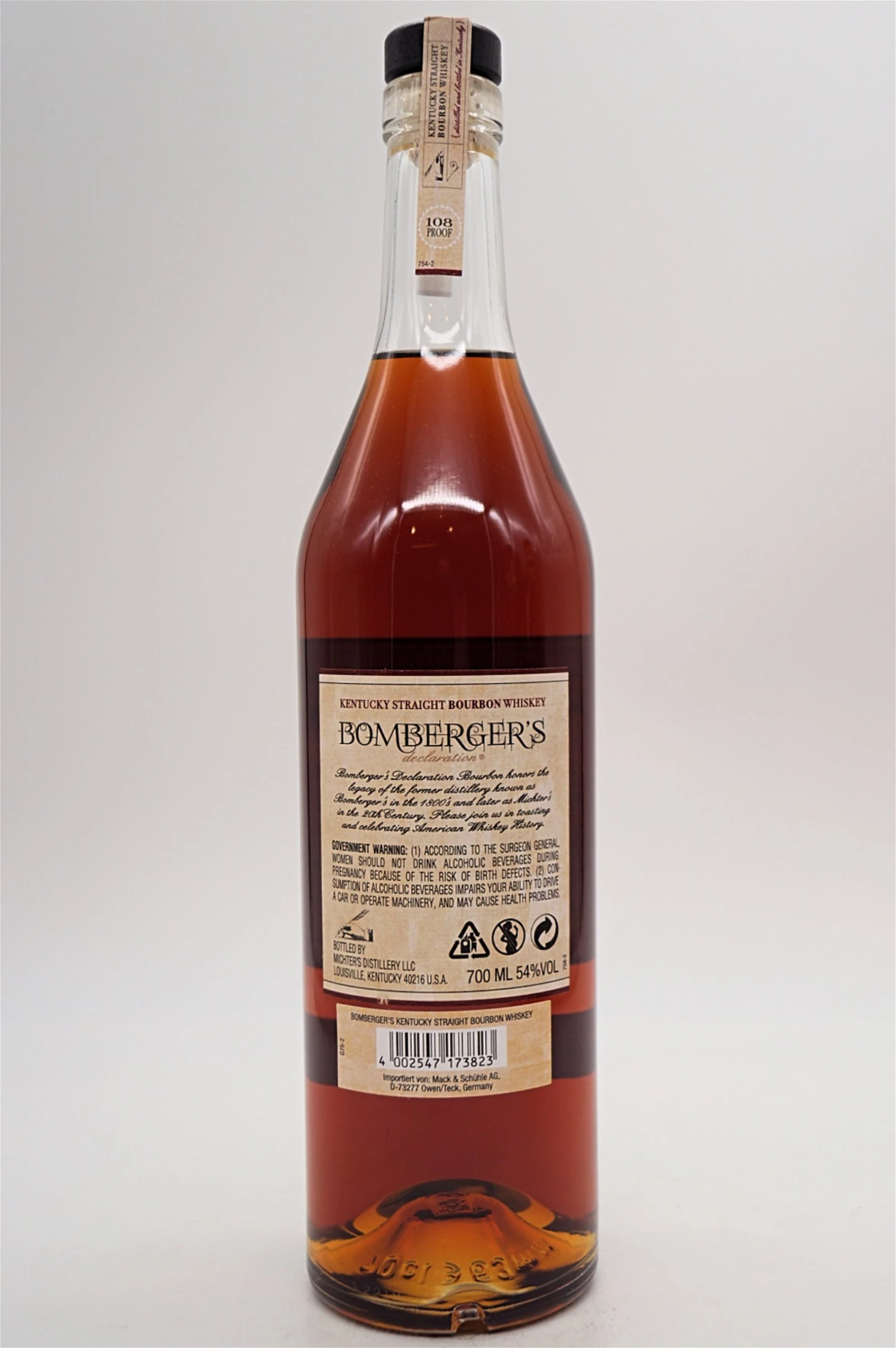 Michters - L.R. Bombergers Declaration Kentucky Straight Bourbon Whiskey 4 Michters - L.R. Bombergers Declaration Kentucky Straight Bourbon Whiskey - Image 2
