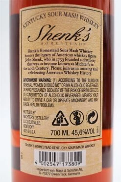 Michters - L.R. Shenks Homestead Sour Mash Whiskey 10 Michters - L.R. Shenks Homestead Sour Mash Whiskey -Der-Schnapsstodl dsc02283