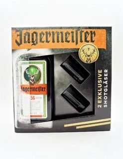 Jägermeister - Kräuterlikör + 2 Exklusive Shotgläser
