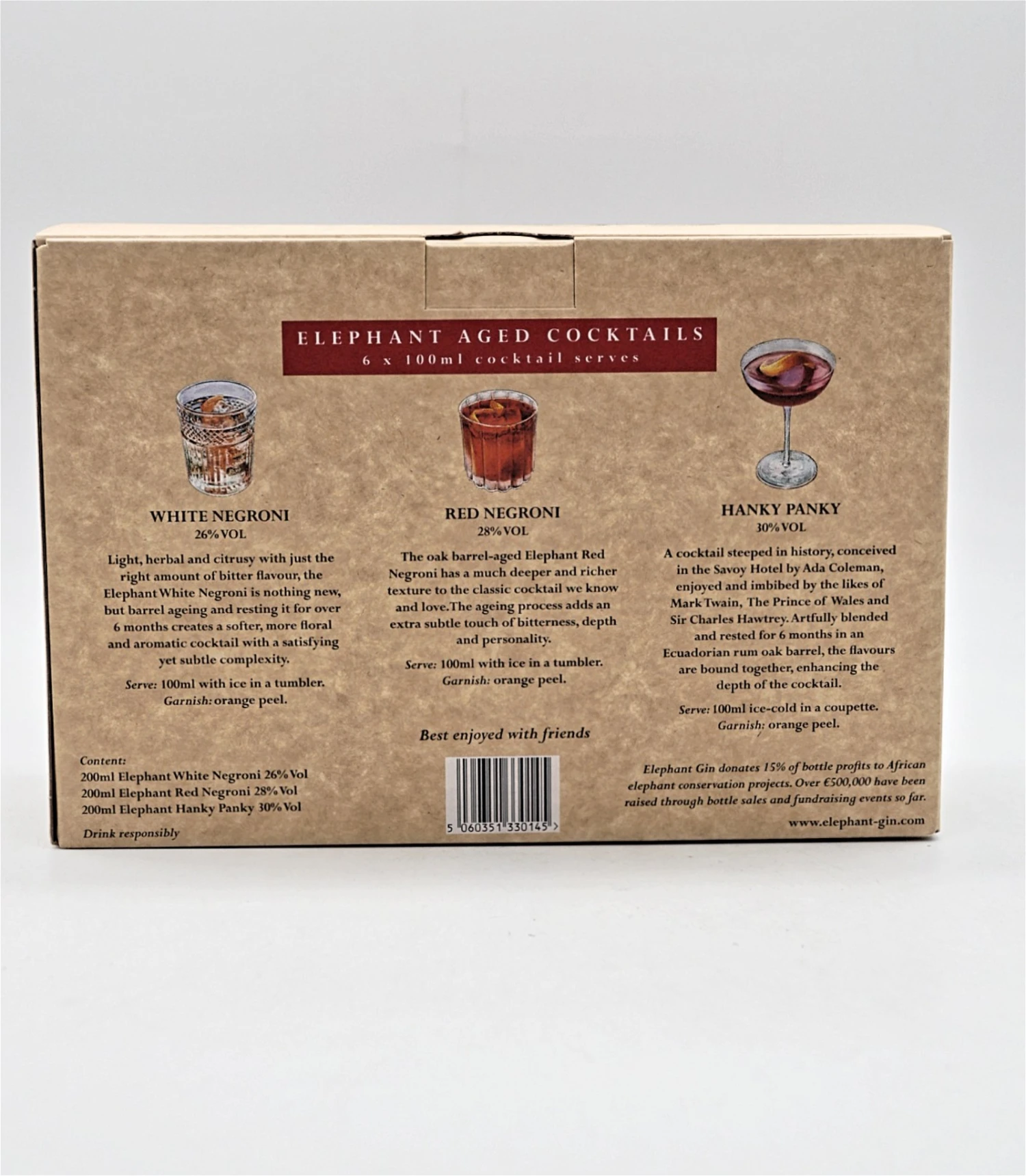 Elephant Gin - Barrel Aged Cocktails (3x 200 Ml) 4 Elephant Gin - Barrel Aged Cocktails (3x 200 Ml) - Image 2