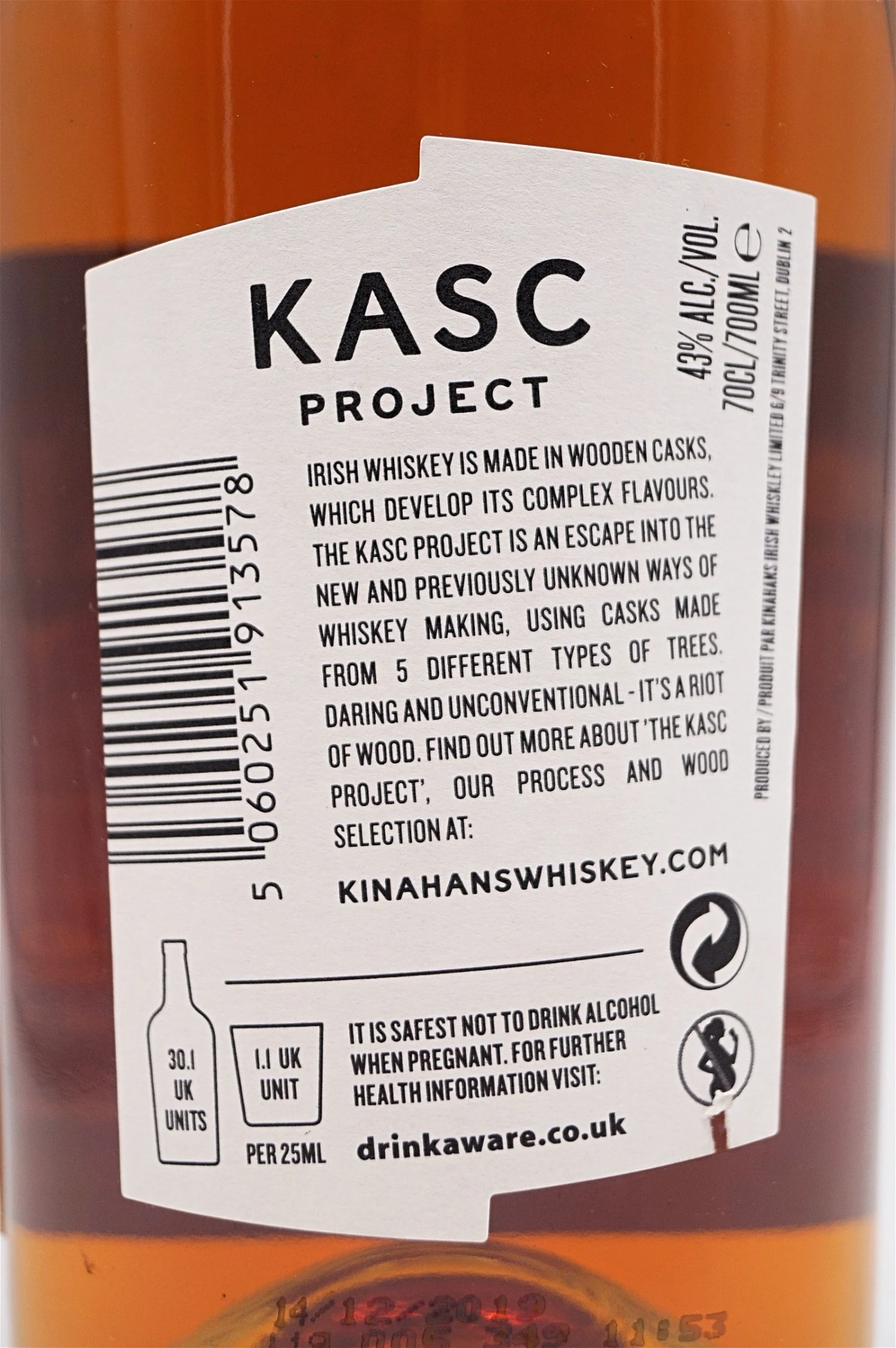 Kinahans - The Kasc Project Irish Whiskey 6 Kinahans - The Kasc Project Irish Whiskey - Image 4