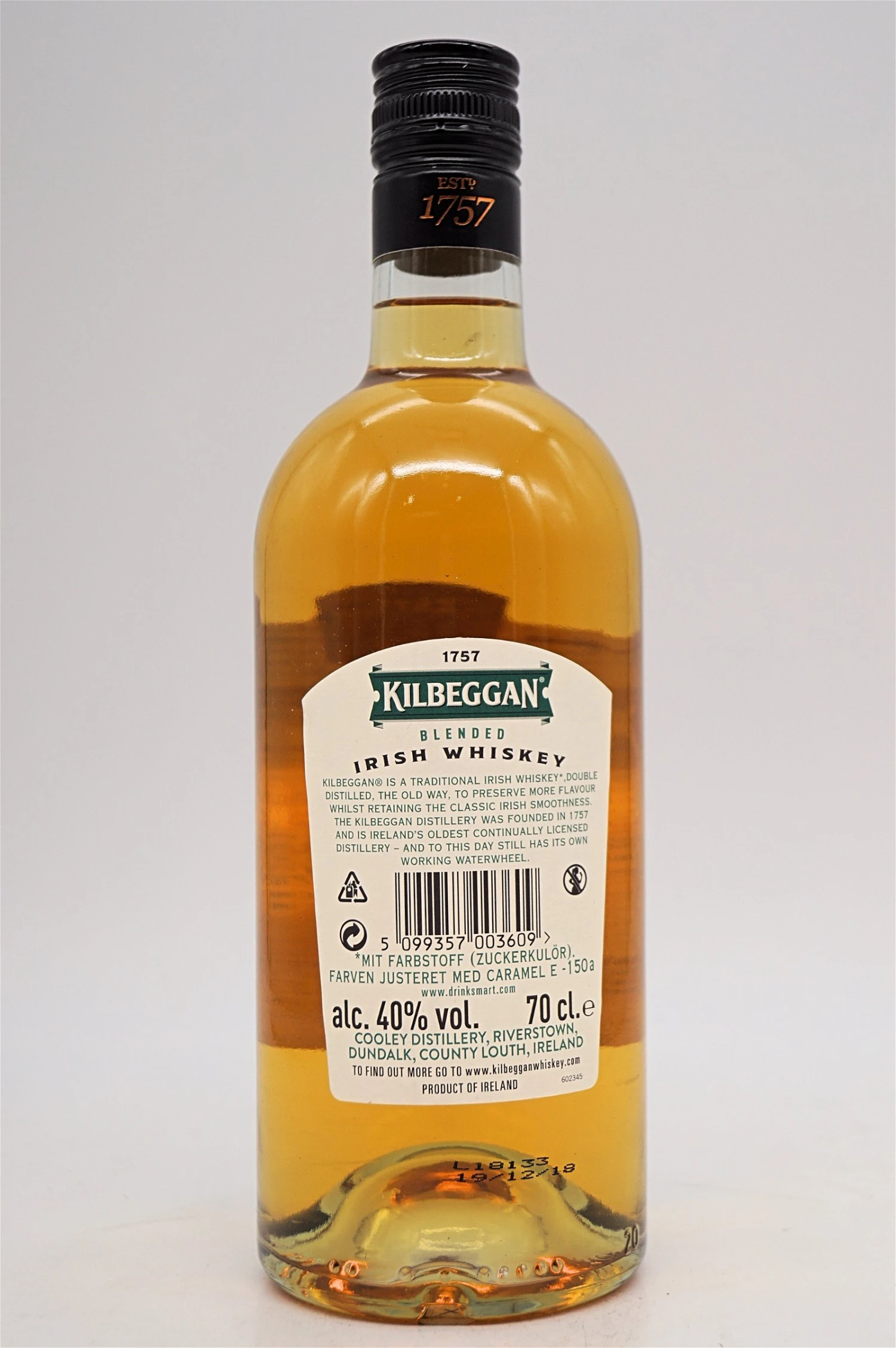 Kilbeggan - Traditional Irish Whiskey 4 Kilbeggan - Traditional Irish Whiskey - Image 2