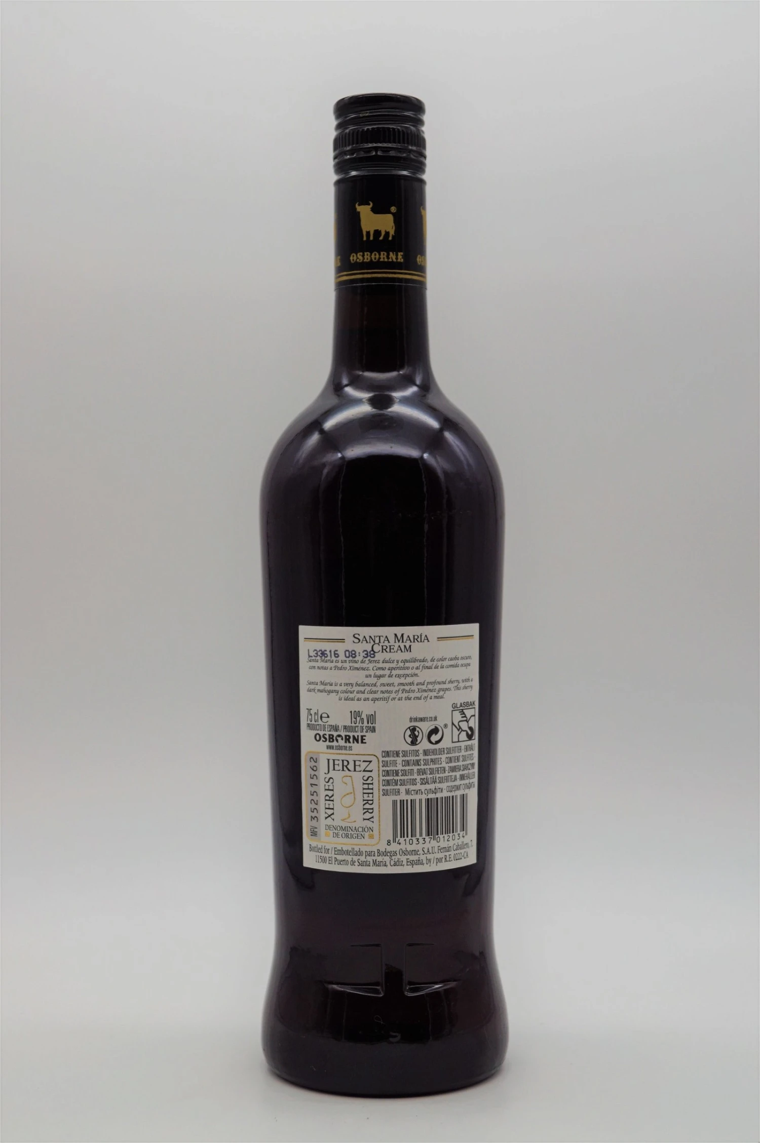 Osborne - Santa Maria Cream Sherry 4 Osborne - Santa Maria Cream Sherry - Image 2