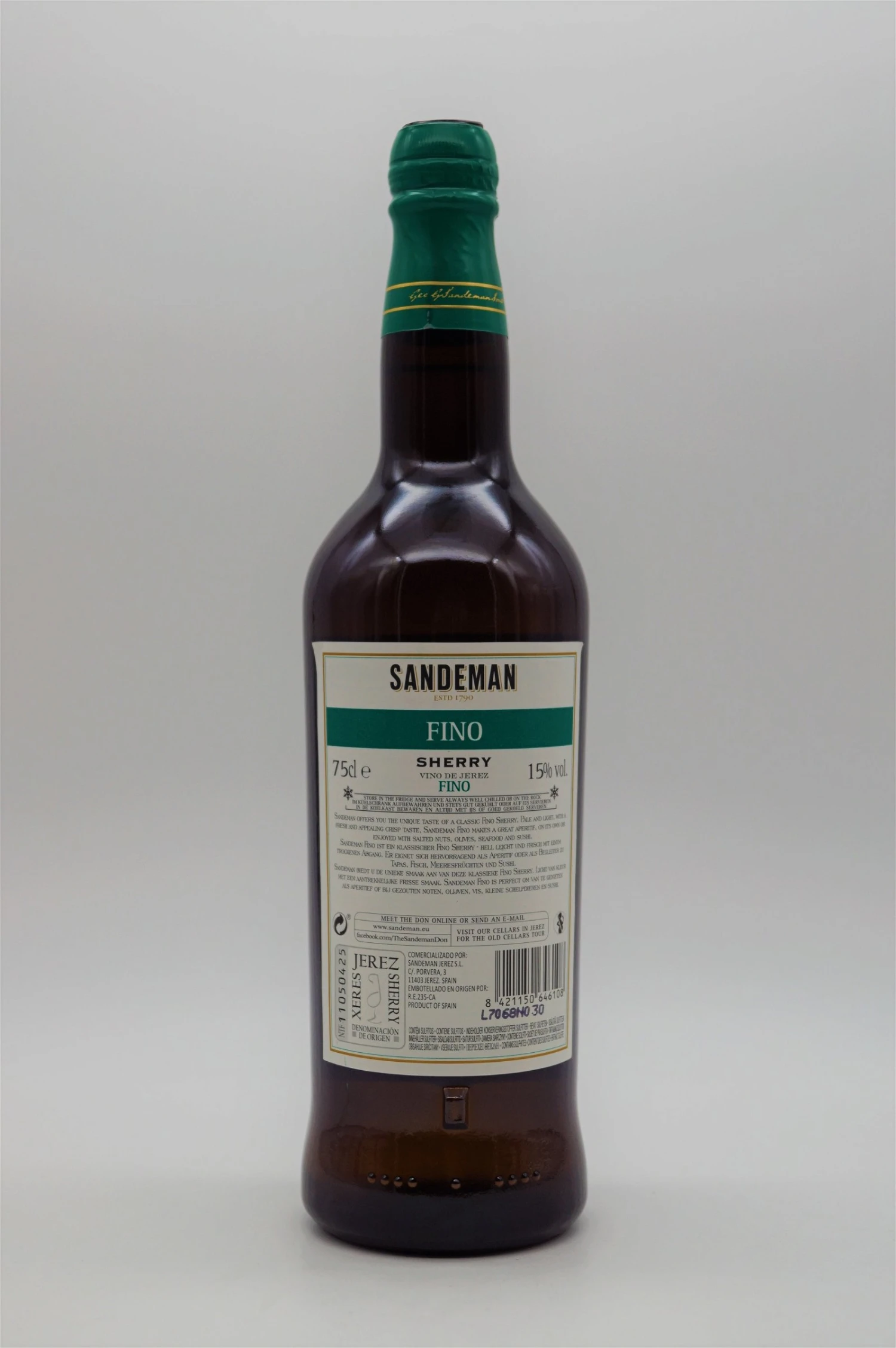 Sandeman - Fino Sherry 4 Sandeman - Fino Sherry - Image 2