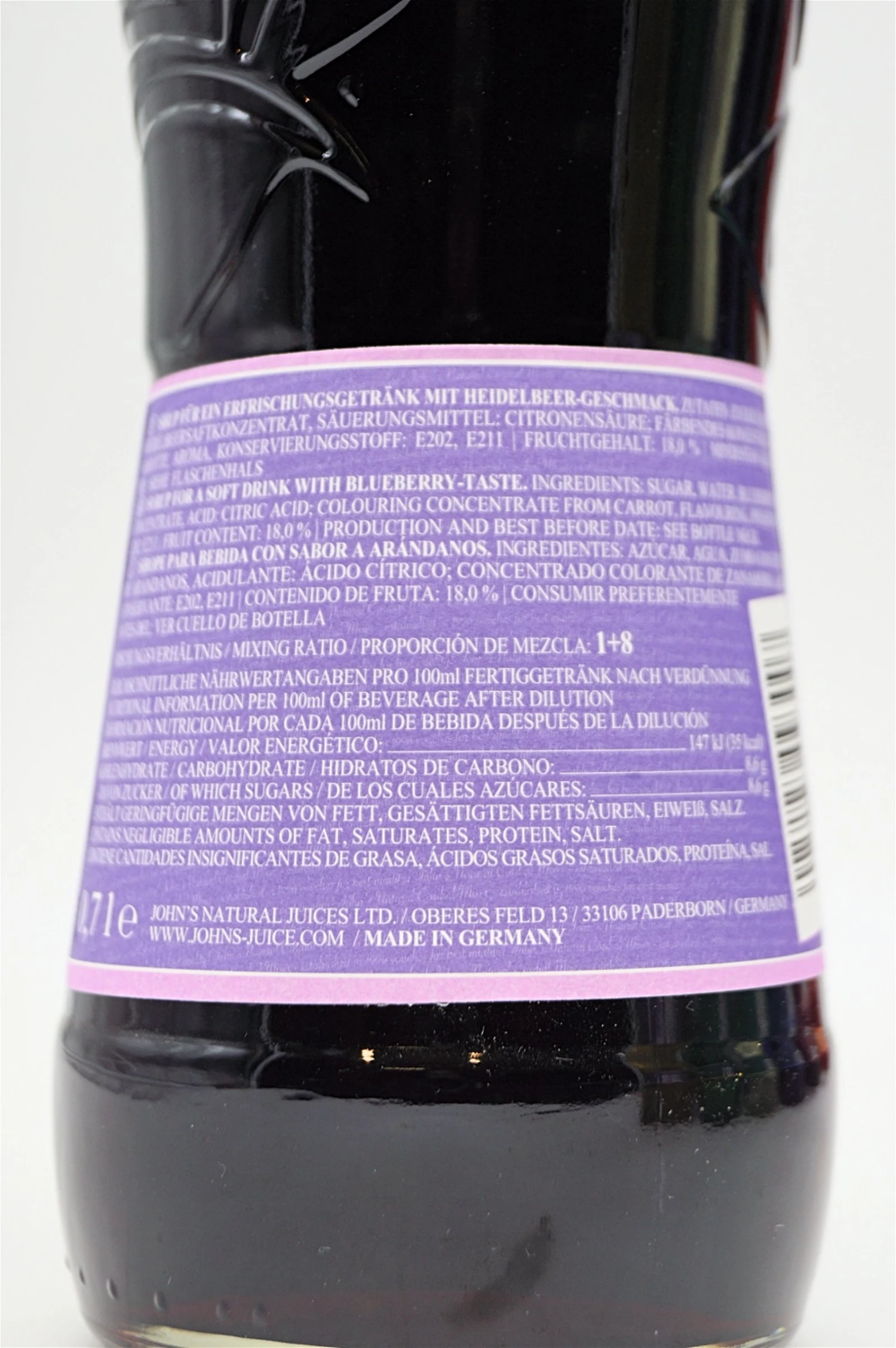 Johns - Heidelbeere Sirup 6 Johns - Heidelbeere Sirup - Image 4