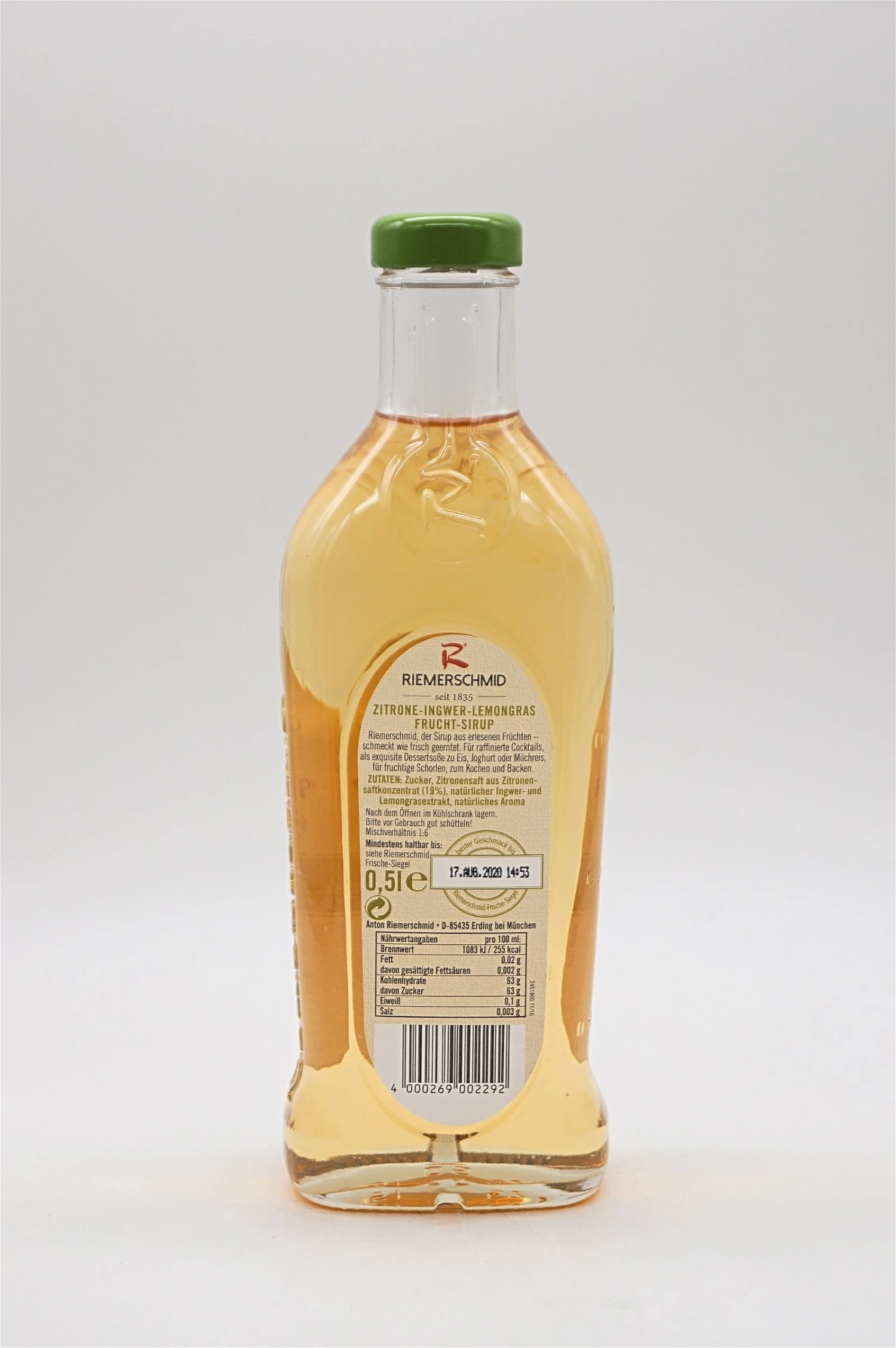 Riemerschmid - Frucht Sirup Zitrone Ingwer Lemongras 4 Riemerschmid - Frucht Sirup Zitrone Ingwer Lemongras - Image 2