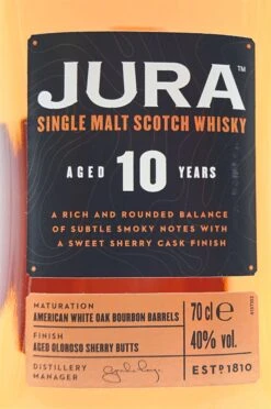 Jura - 10 Jahre Single Malt Scotch Whisky 11 Jura - 10 Jahre Single Malt Scotch Whisky -Der-Schnapsstodl dsc09573
