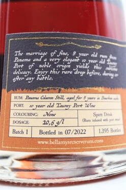 Bellamys Reserve Rum - Tawny 11 Bellamys Reserve Rum - Tawny -Der-Schnapsstodl dsc09647