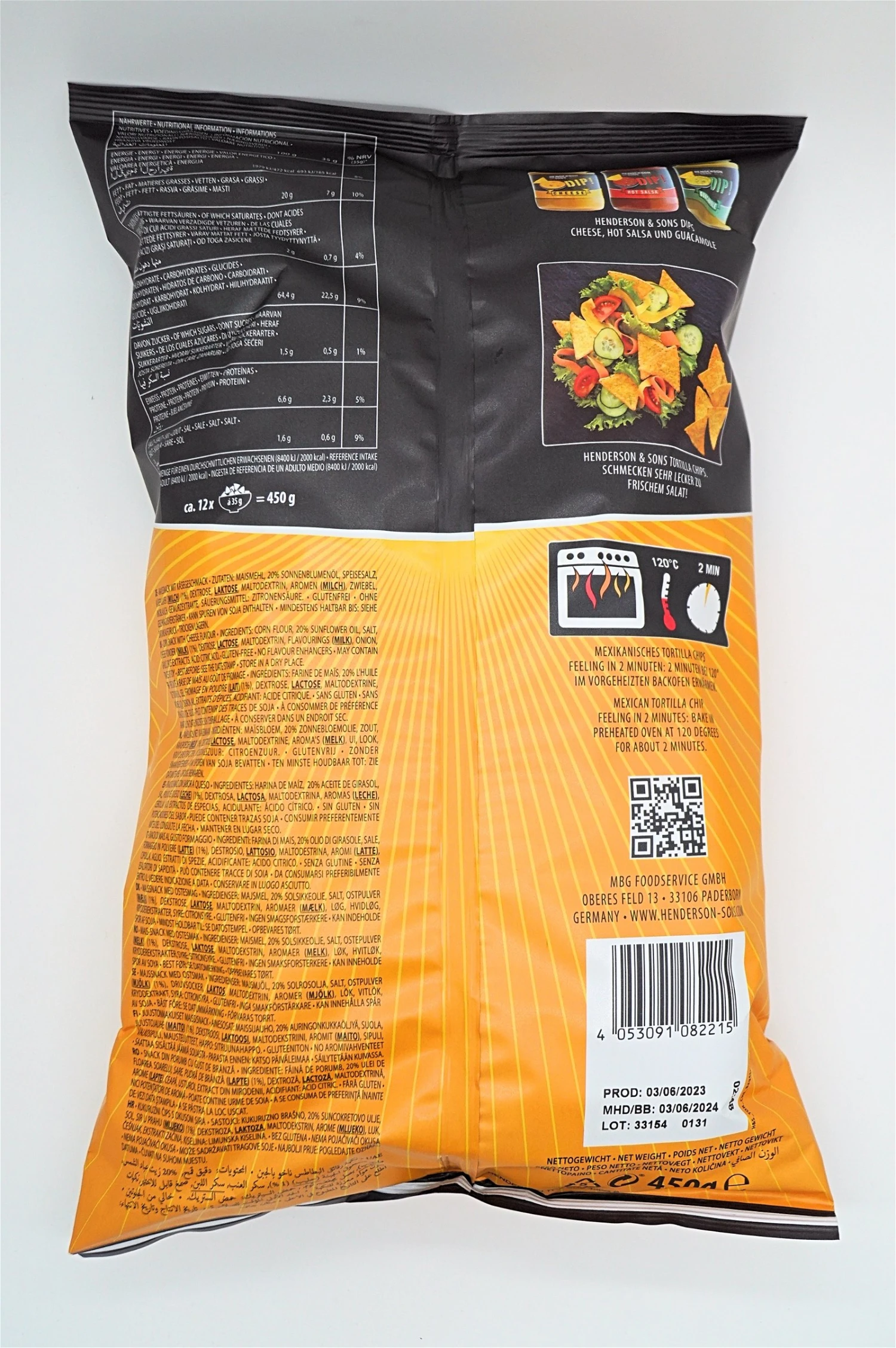 Henderson & Sons - Tortilla Chips Nacho Cheese 12x450g Sparset 5 Henderson & Sons - Tortilla Chips Nacho Cheese 12x450g Sparset - Image 3