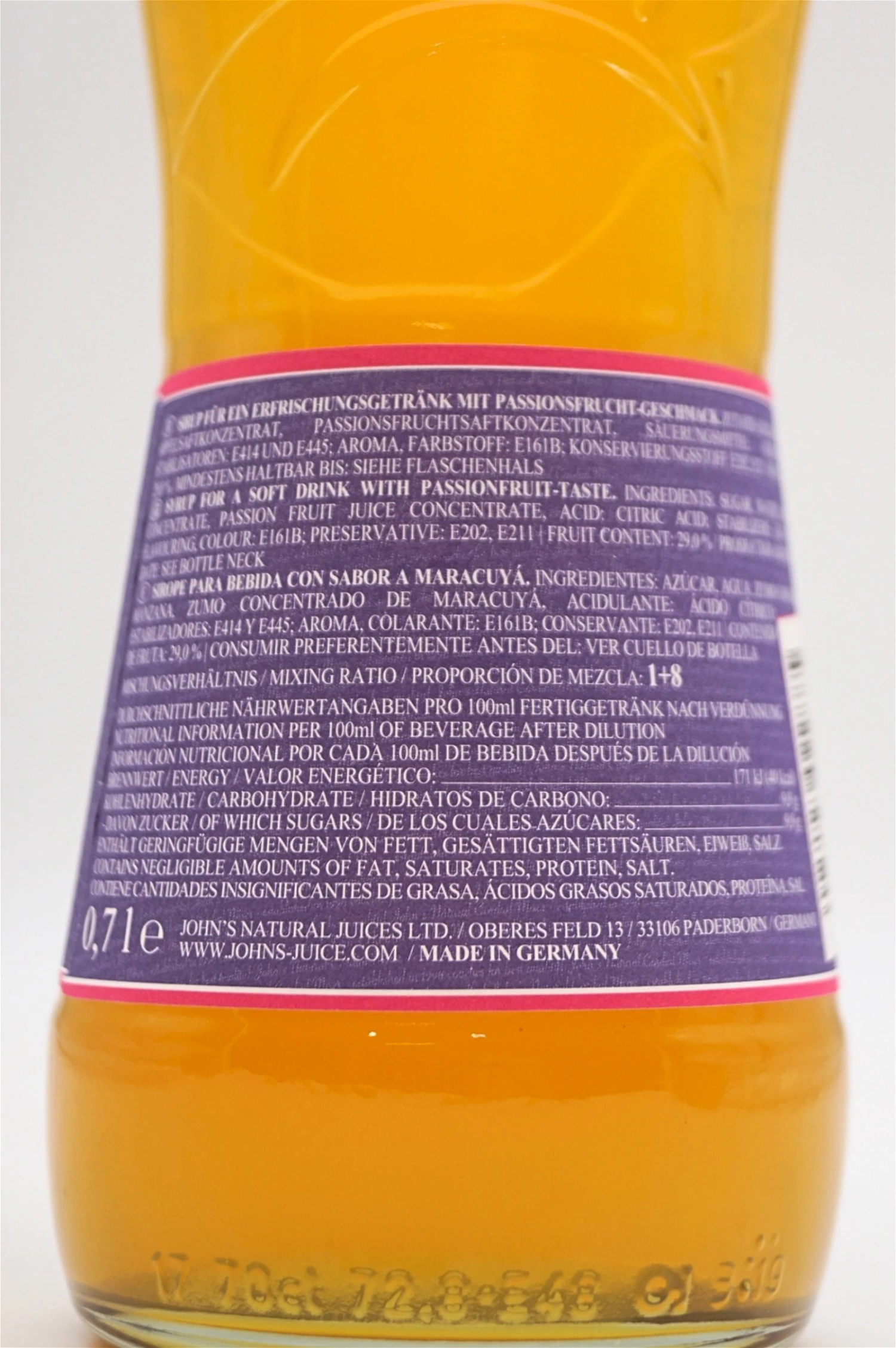 Johns - Passionsfrucht Sirup 6 Johns - Passionsfrucht Sirup - Image 4