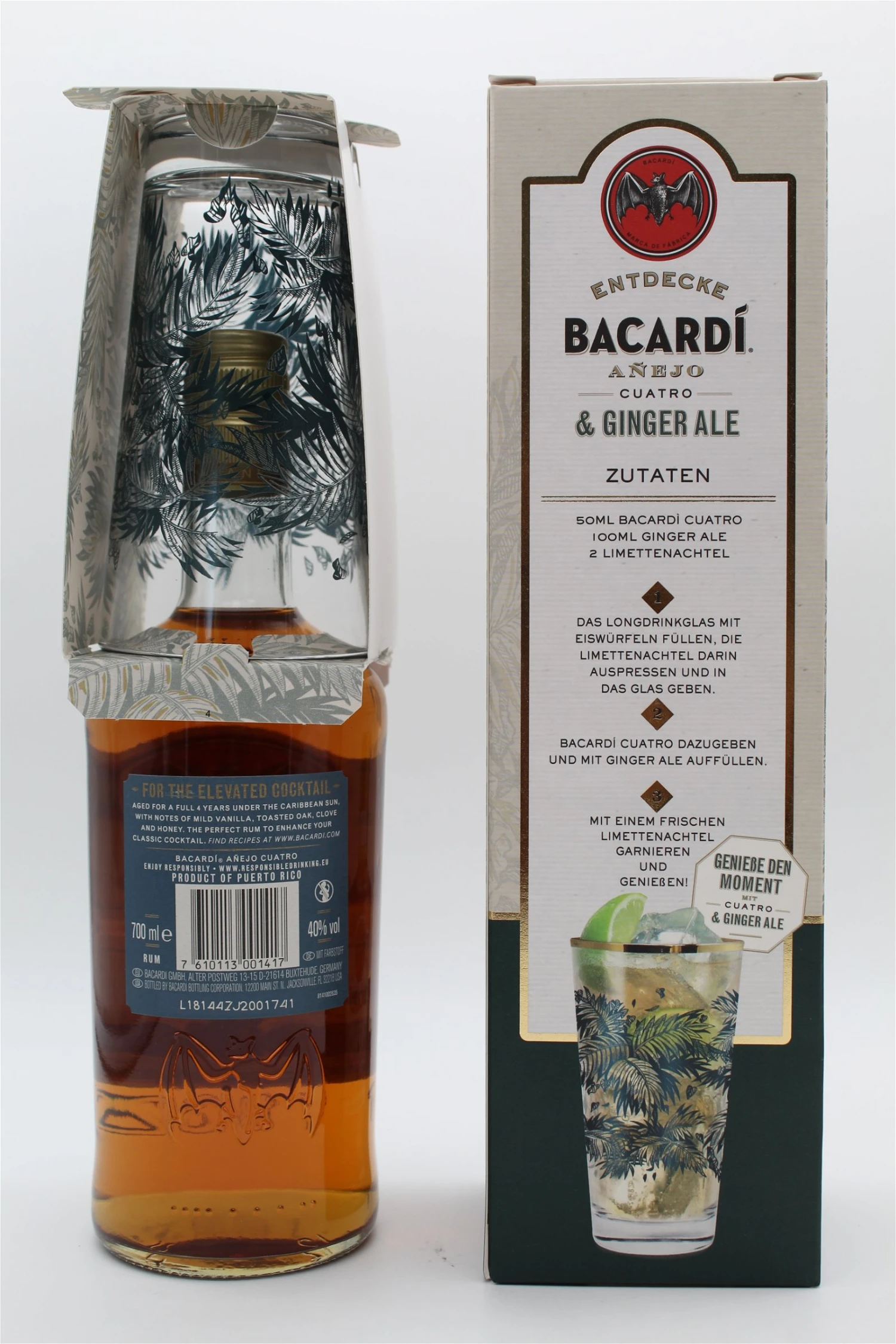 Bacardi - Anejo Cuatro Inkl. Glas 4 Bacardi - Anejo Cuatro Inkl. Glas - Image 2
